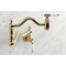 Kingston Brass KS2107BPL Bel Air Wall Mount Pot Filler, Brushed Brass KS2107BPL - alternate 2